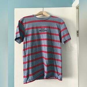Huff - Men's Blue and Red Striped Shirt
